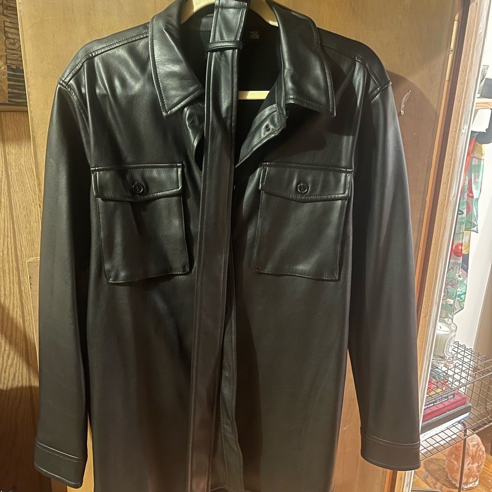 Vera Moda Faux Leather Shirt